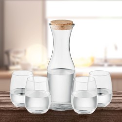 Glaskaraff med 4 glas